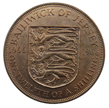 Load image into Gallery viewer, 1966 Queen Elizabeth II 1/12th of a Shilling Coin In High Grade
