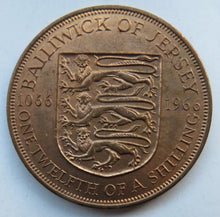 Load image into Gallery viewer, 1966 Queen Elizabeth II 1/12th of a Shilling Coin In High Grade
