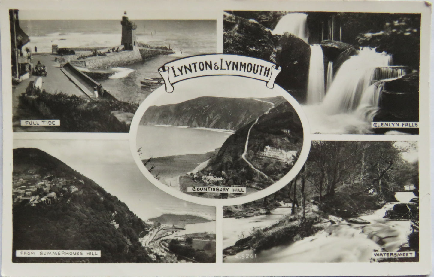Vintage Multiview Postcard of Lynton & Lynmouth