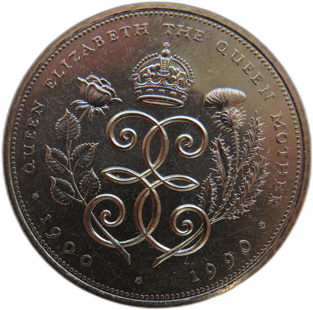 1990 Queen Elizabeth The Queen Mother 90th Birthday Commemorative £5 Coin