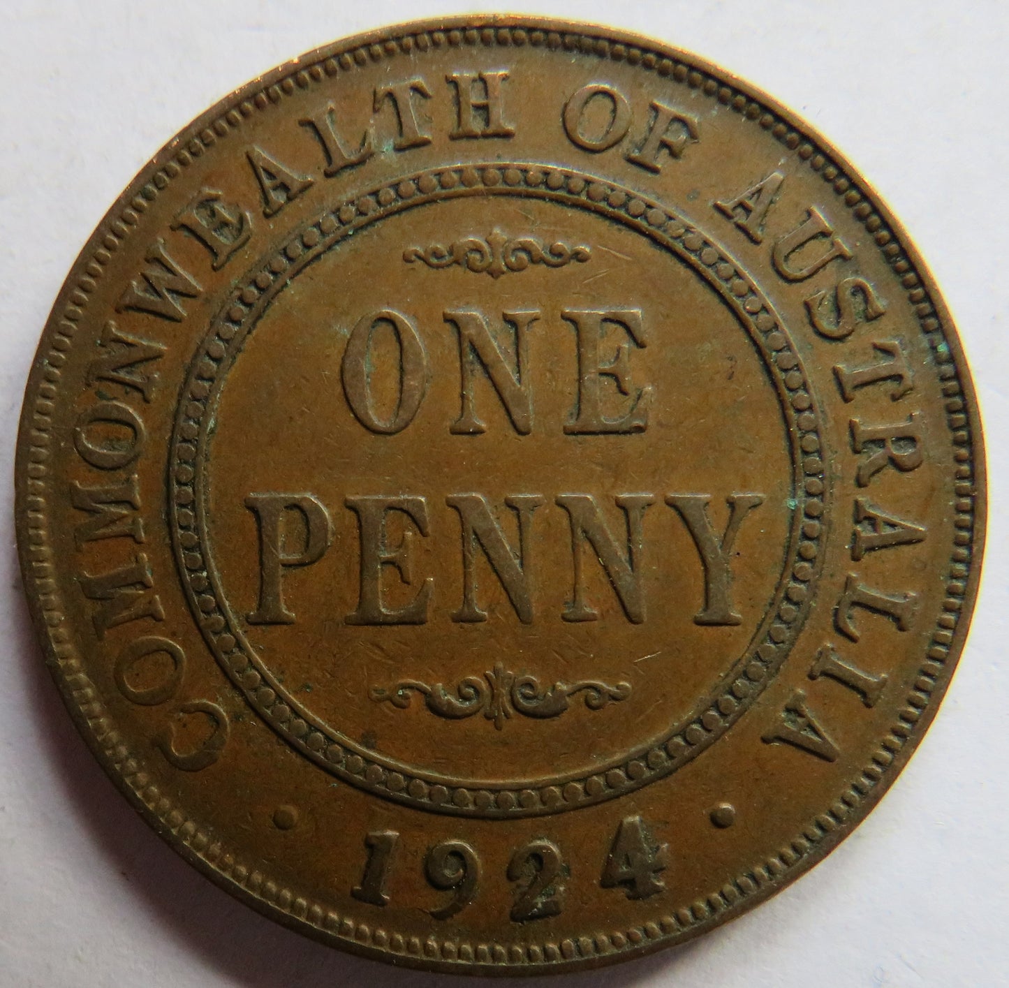1924 King George V Australia One Penny Coin