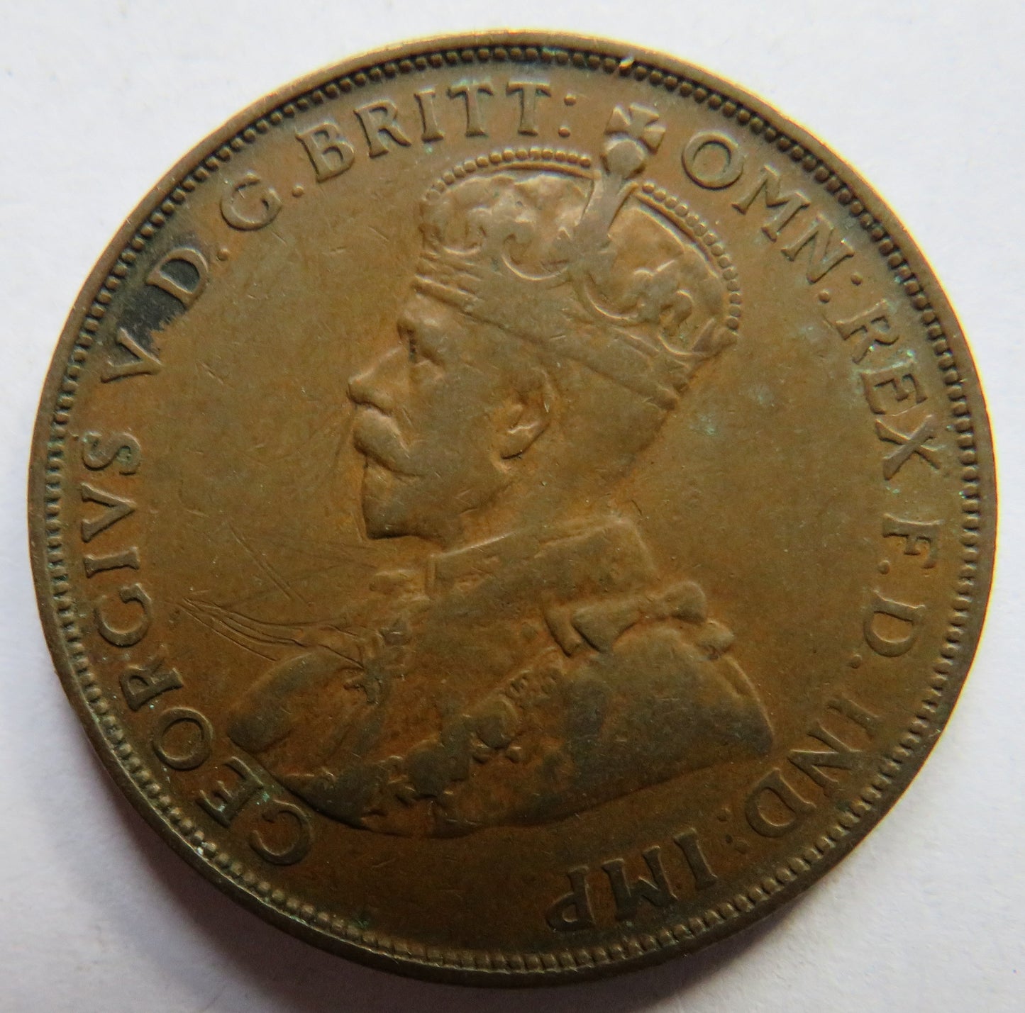 1924 King George V Australia One Penny Coin