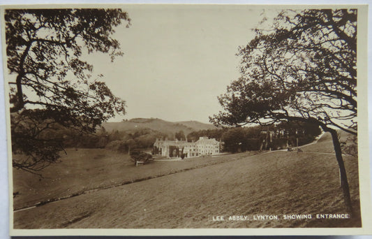 Vintage Postcard of Lee Abbey, Lynton, Showing Entrance
