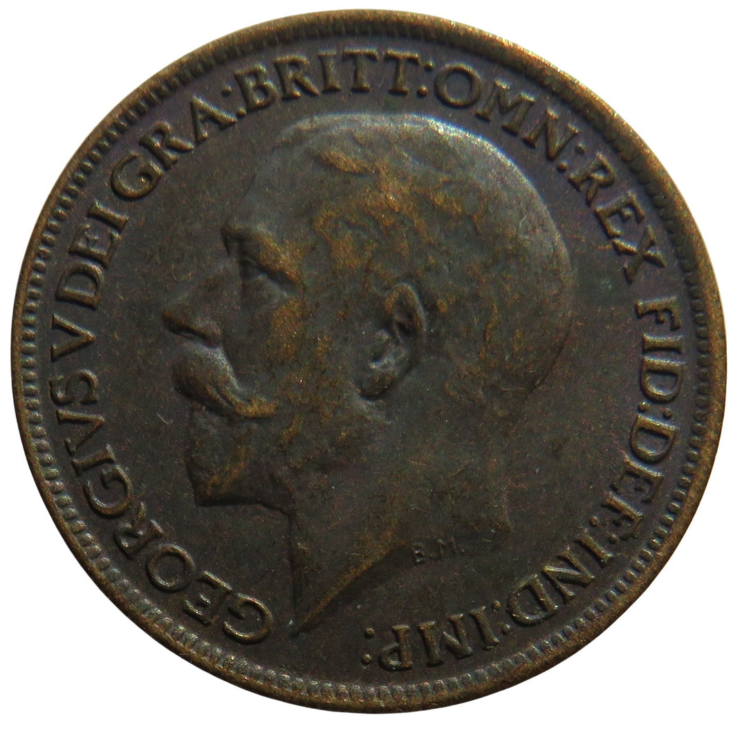 1917 King George V Farthing Coin In Higher Grade - Great Britain