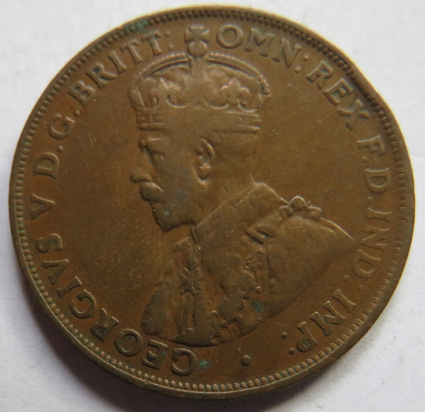 1921 King George V Australia One Penny Coin