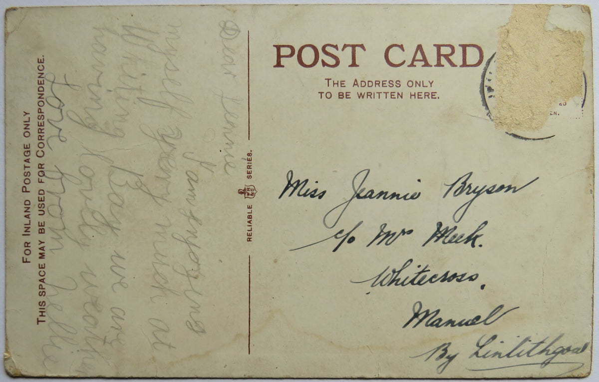 Vintage Postcard of East Bay, Whiting Bay, W R & S Reliable Series