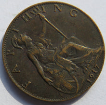 Load image into Gallery viewer, 1917 King George V Farthing Coin - Great Britain
