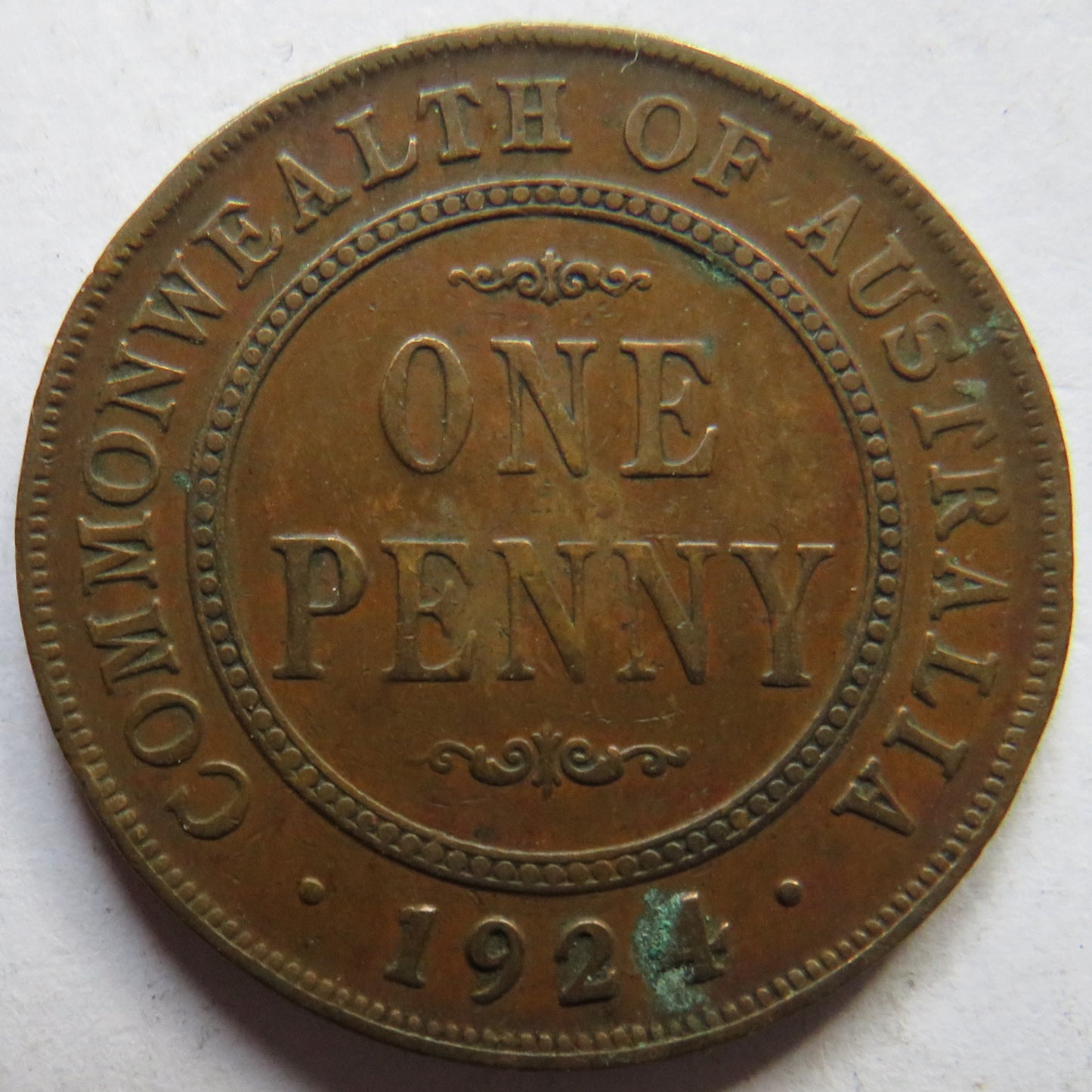 1924 King George V Australia One Penny Coin