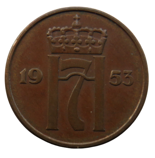 1953 Norway 5 Ore Coin