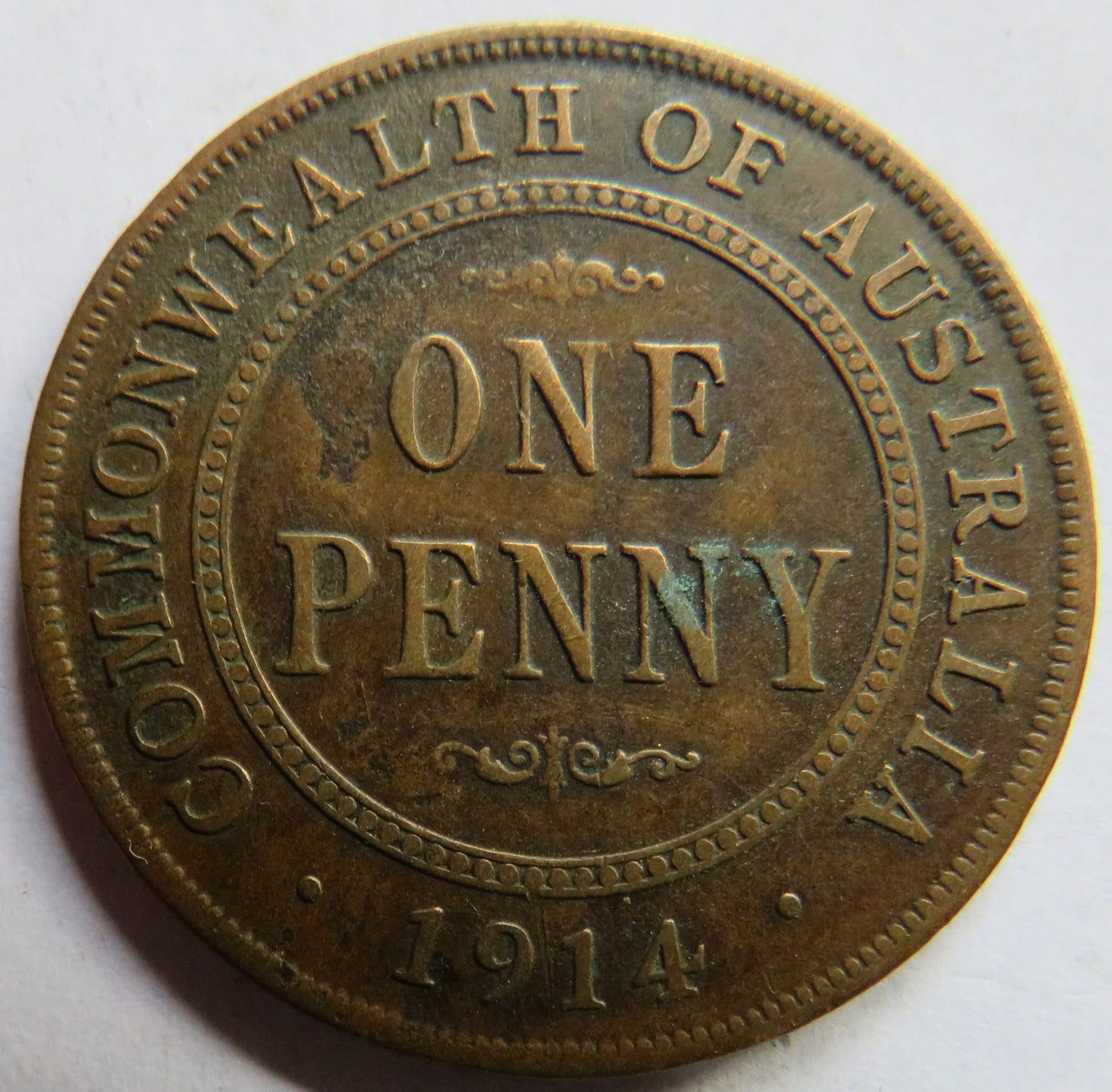 1914 King George V Australia One Penny Coin