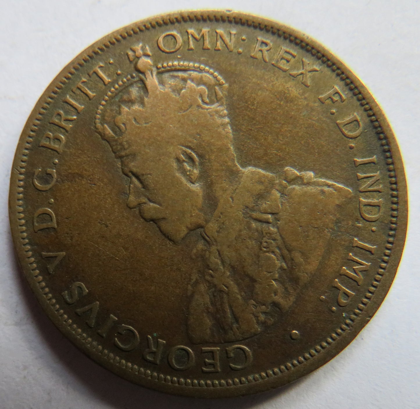 1914 King George V Australia One Penny Coin