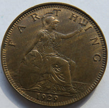 Load image into Gallery viewer, 1929 King George V Farthing Coin In High Grade - Great Britain
