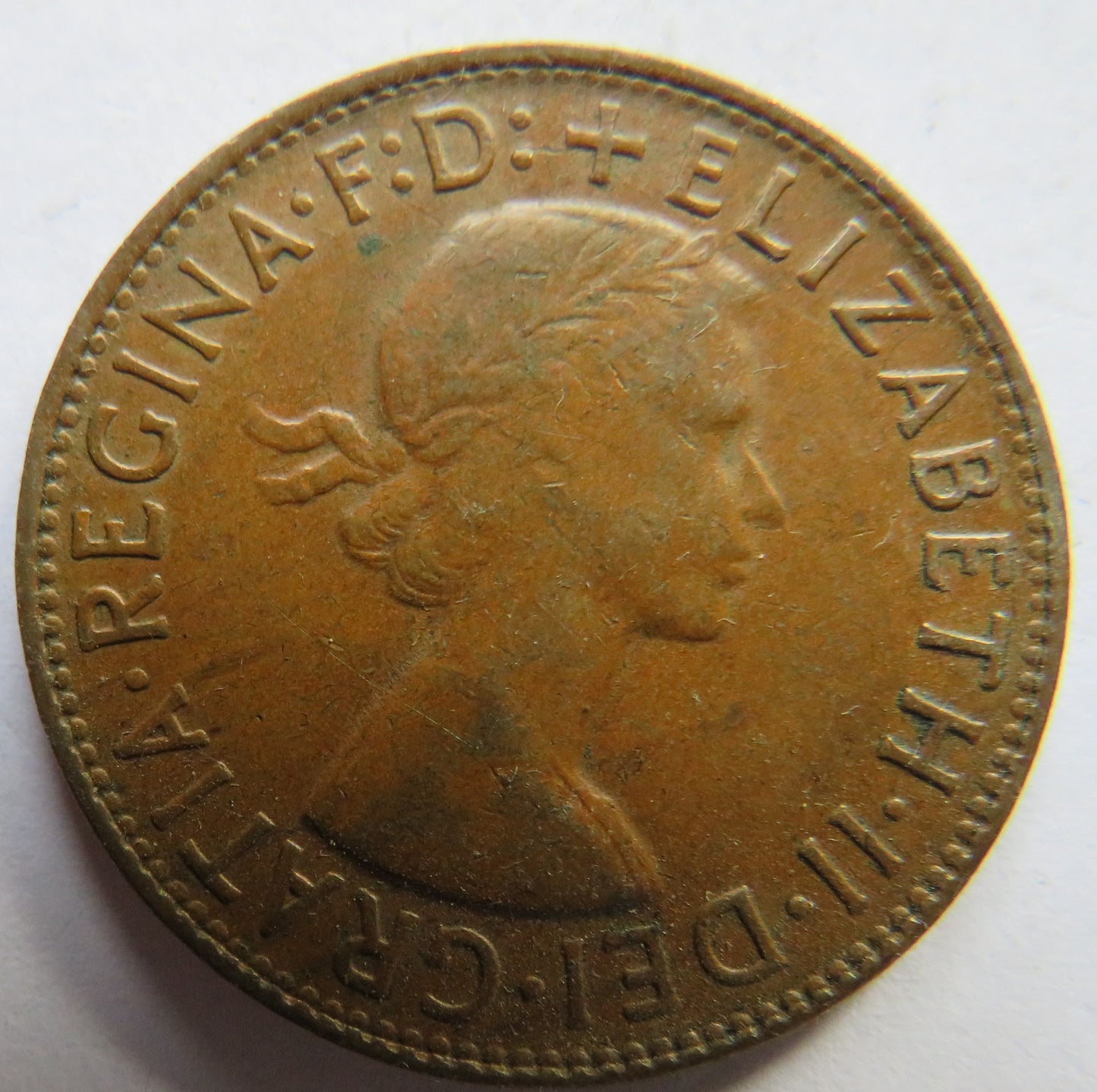 1961 Queen Elizabeth II Australia One Penny Coin
