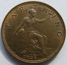 Load image into Gallery viewer, 1926 King George V Farthing Coin In High Grade - Great Britain
