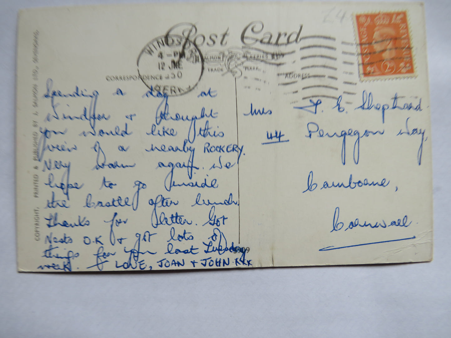 Vintage Postcard of The Rock Garden, Bromley