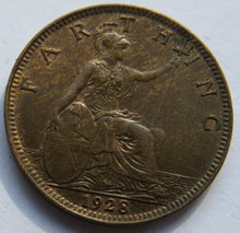 Load image into Gallery viewer, 1928 King George V Farthing Coin In High Grade - Great Britain
