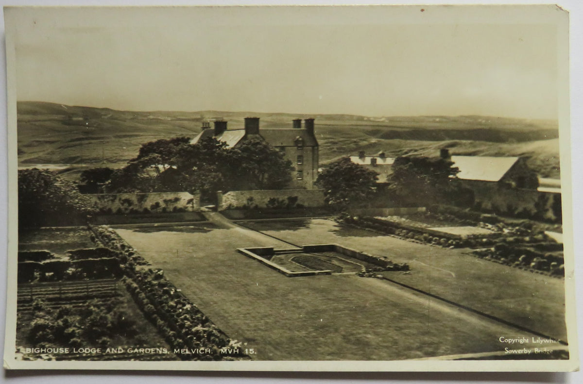 Vintage Postcard of Bighouse Lodge and Gardens, Melvich