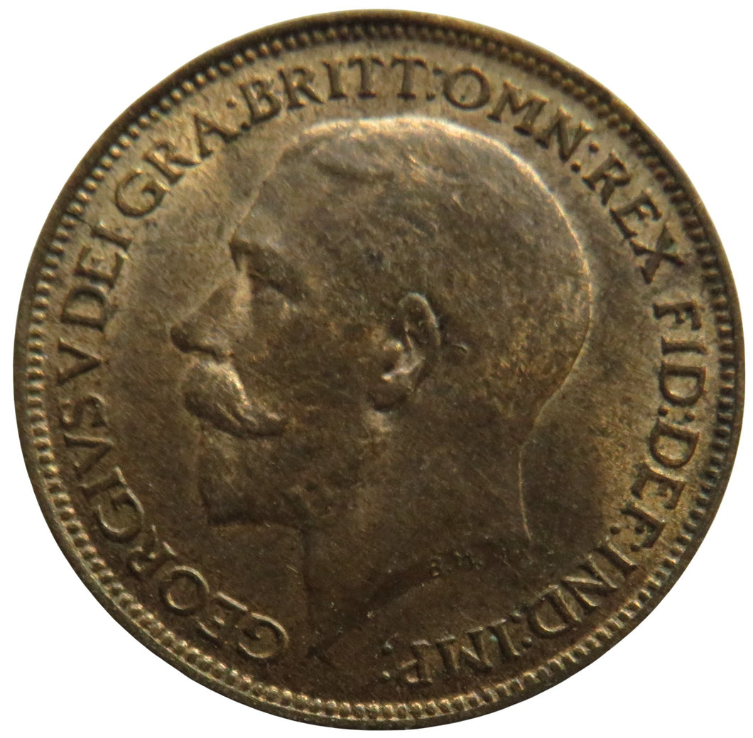 1924 King George V Farthing Coin In High Grade - Great Britain