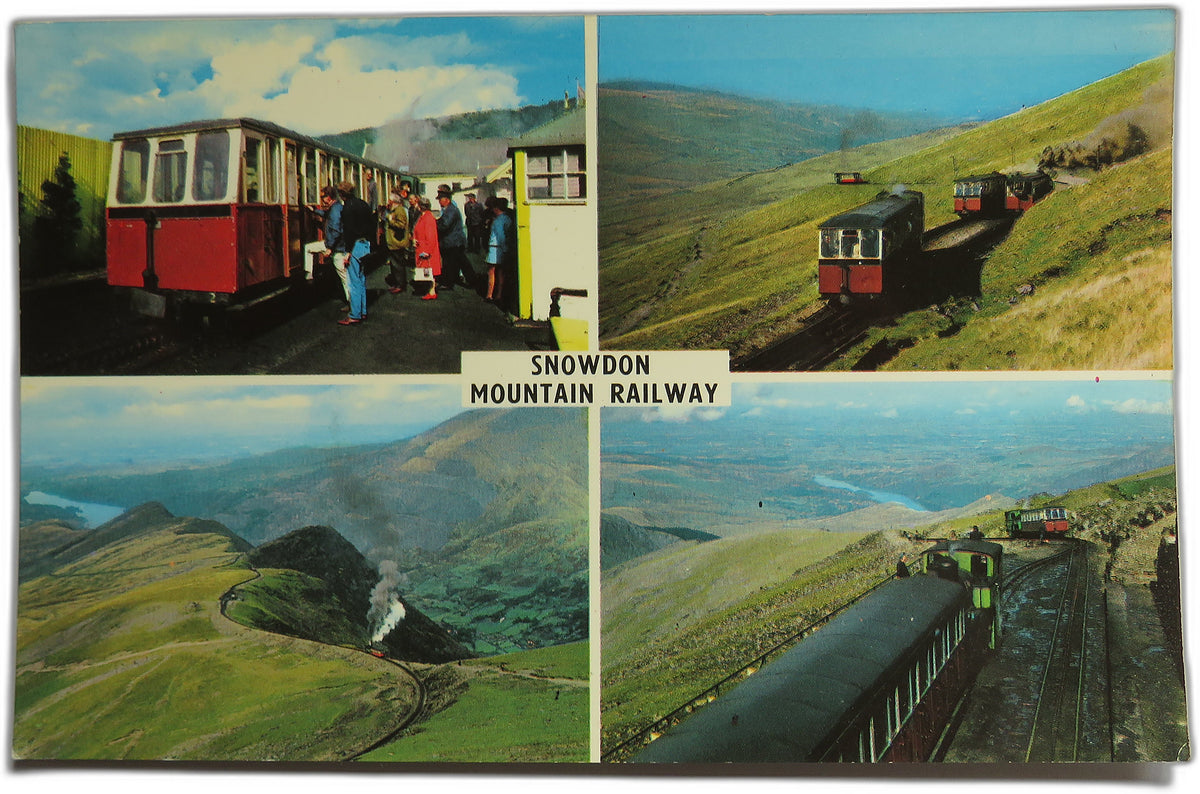 Vintage Multiview Postcard of Snowdon  Mountain Railway