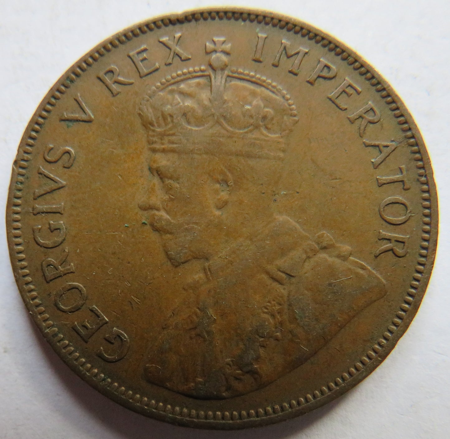 1936 King George V South Africa One Penny Coin