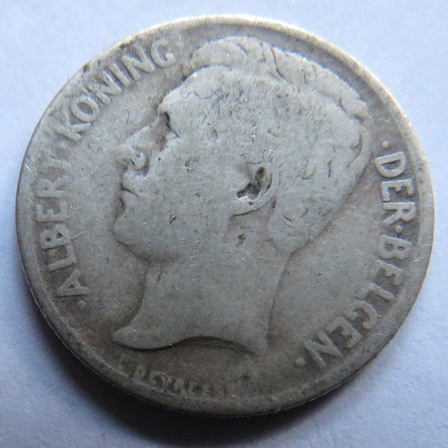 1912 Belgium Silver 50 Centimes Coin