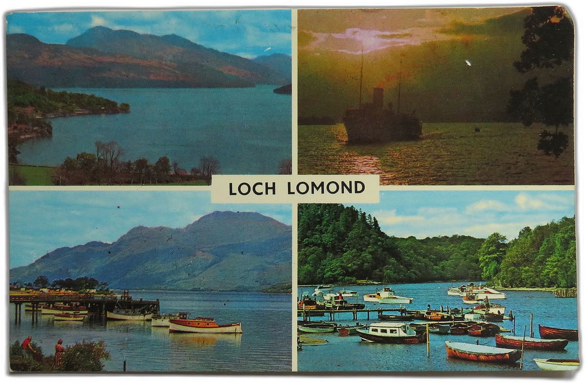 Vintage Multiview Postcard of Loch Lomond, Colourmaster Series