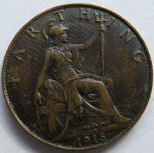 Load image into Gallery viewer, 1915 King George V Farthing Coin - Great Britain
