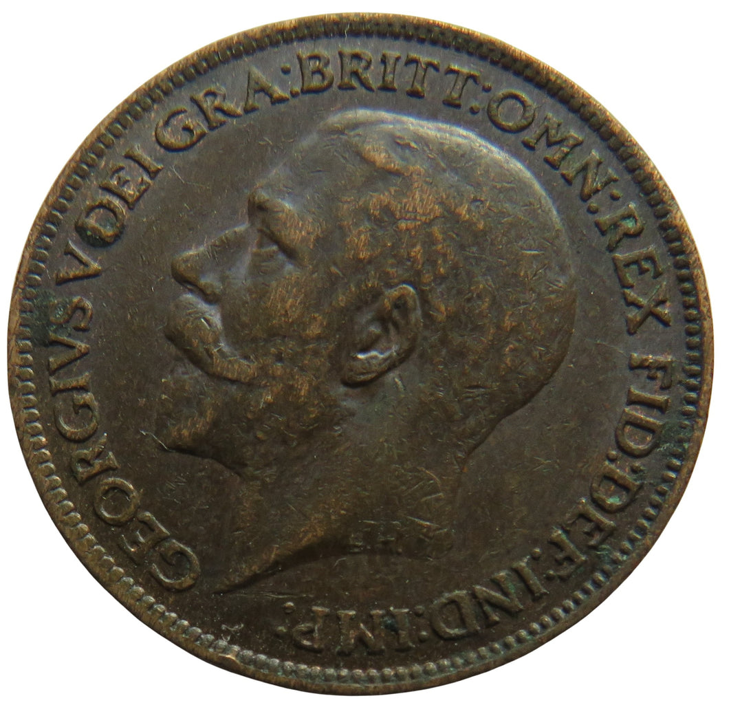 1923 King George V Farthing Coin - Great Britain