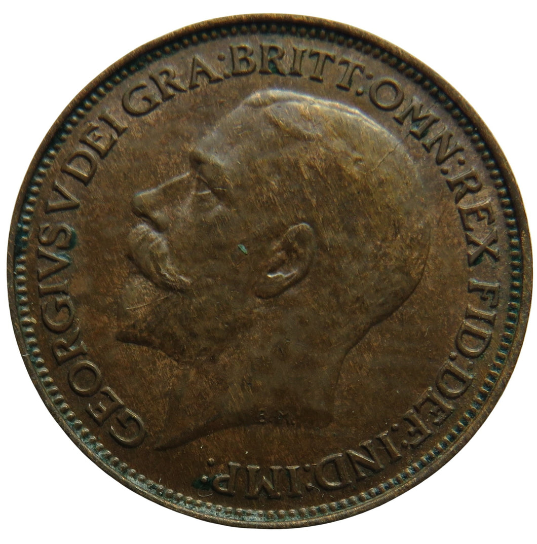 1922 King George V Farthing Coin In High Grade - Great Britain