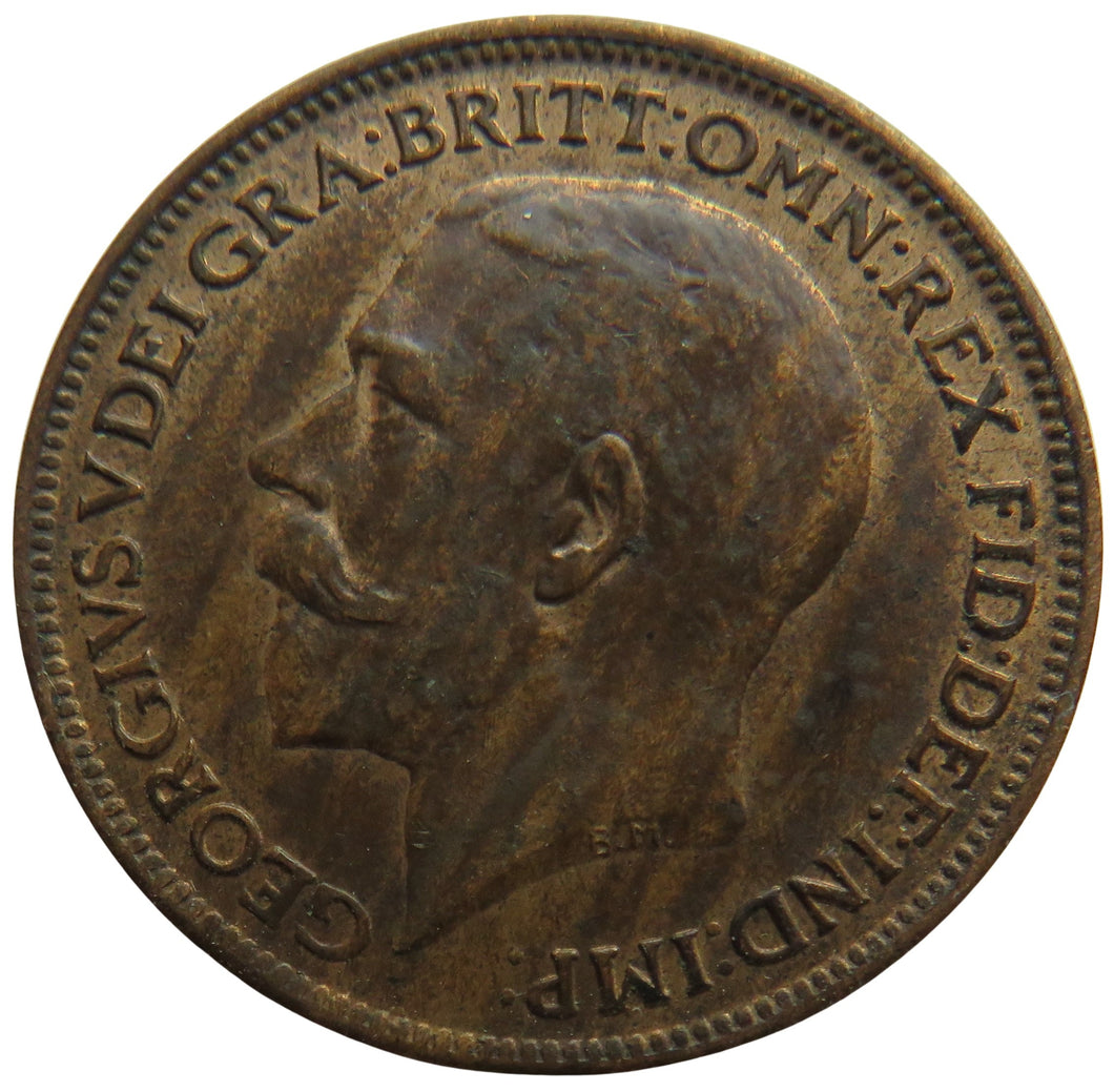 1921 King George V Farthing Coin In High Grade - Great Britain