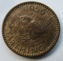 Load image into Gallery viewer, 1956 Queen Elizabeth II Farthing Coin - Scarce Date
