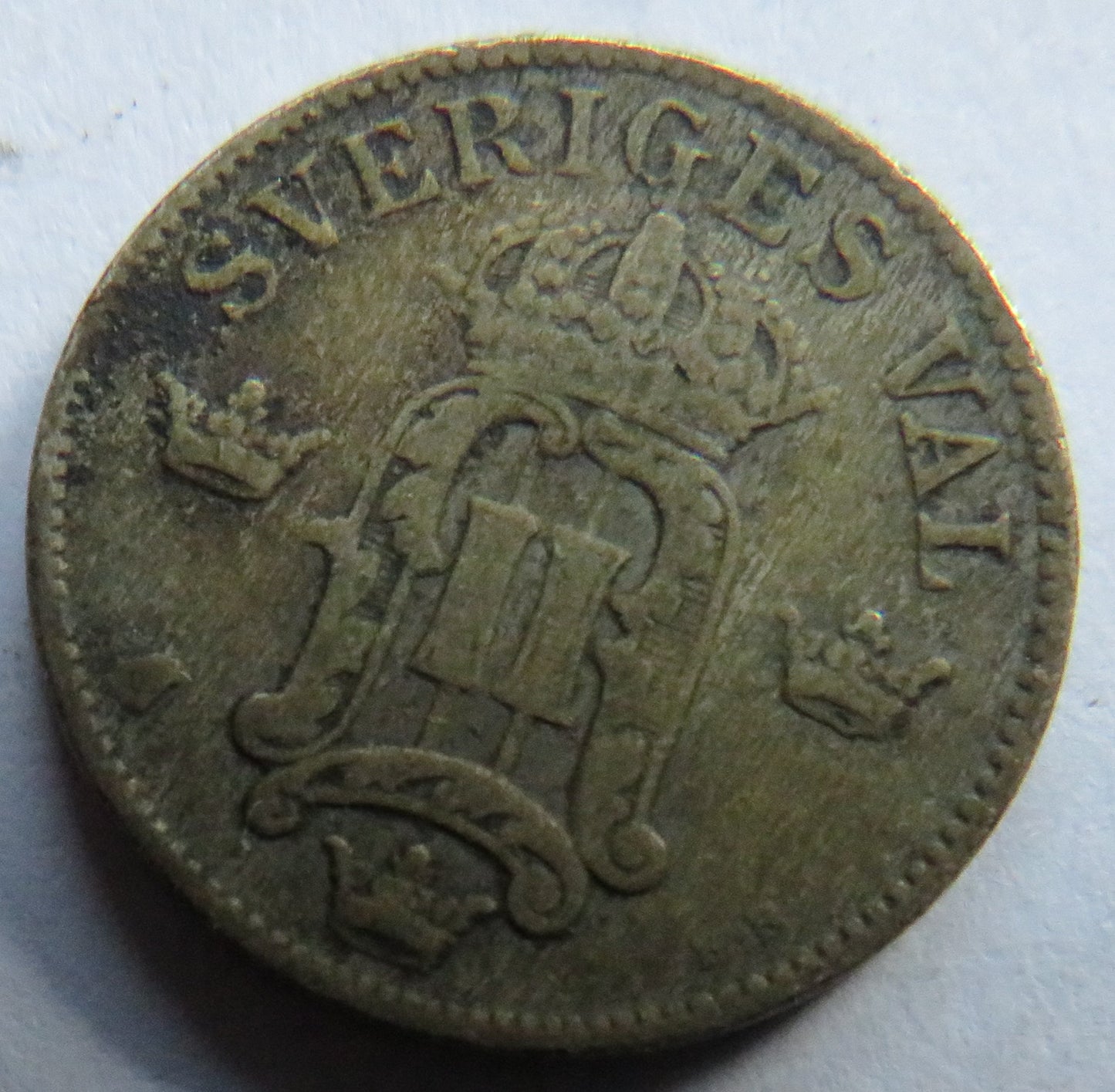 1907 Sweden Silver 10 Ore Coin