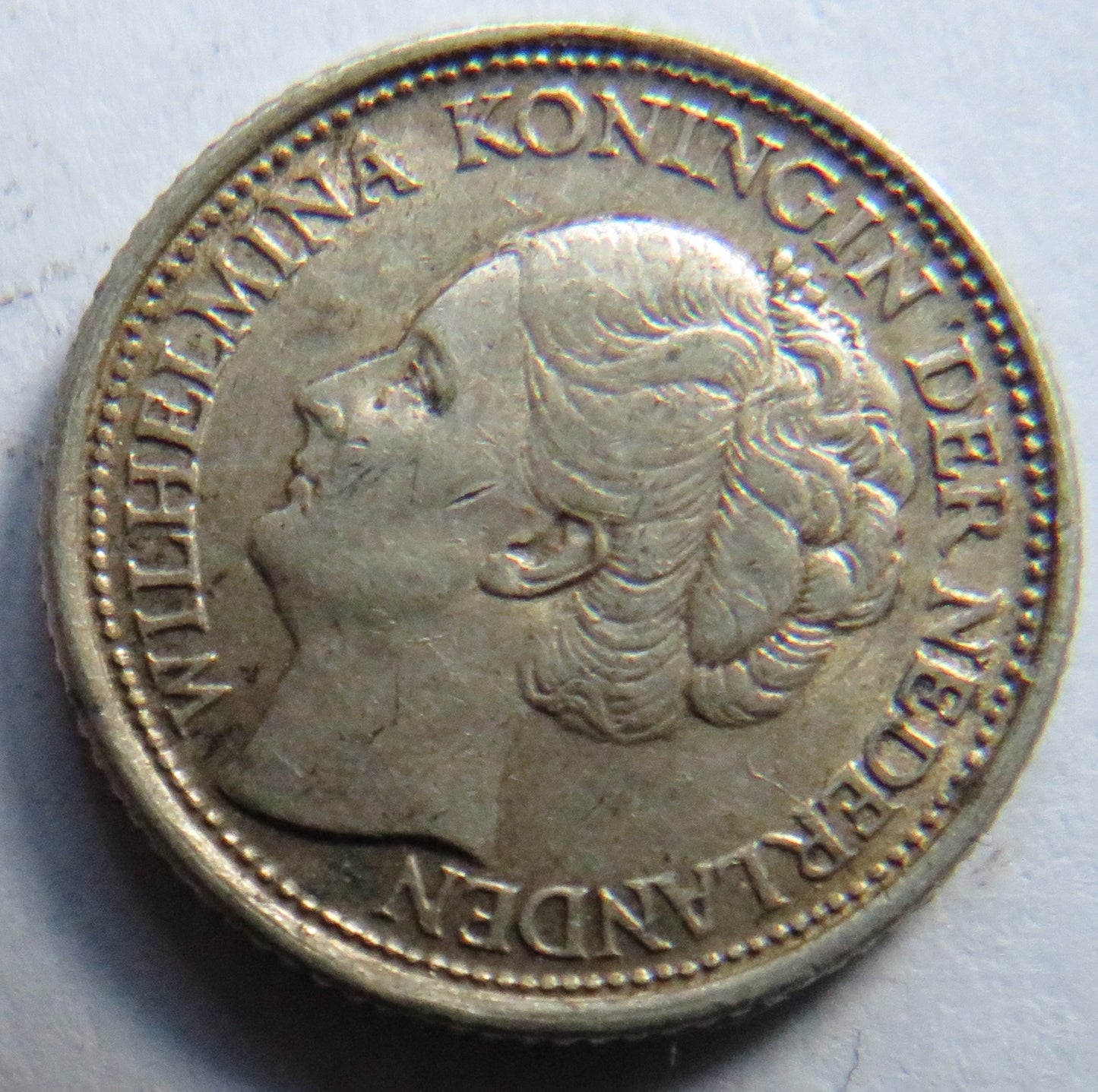 1944 Netherlands Silver 10 Cents Coin