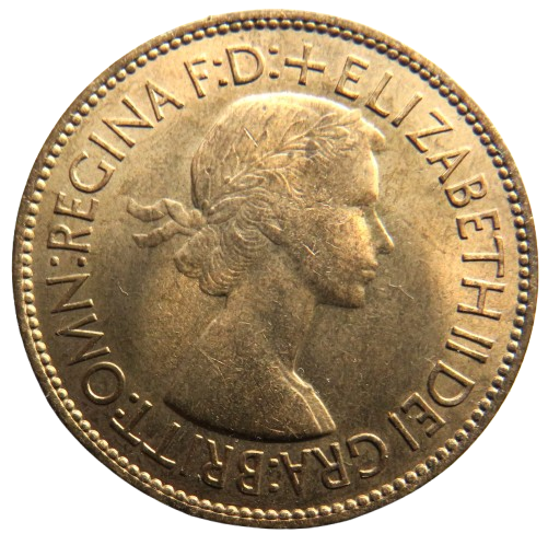 1953 Queen Elizabeth II One Penny Coin In High Grade - Great Britain