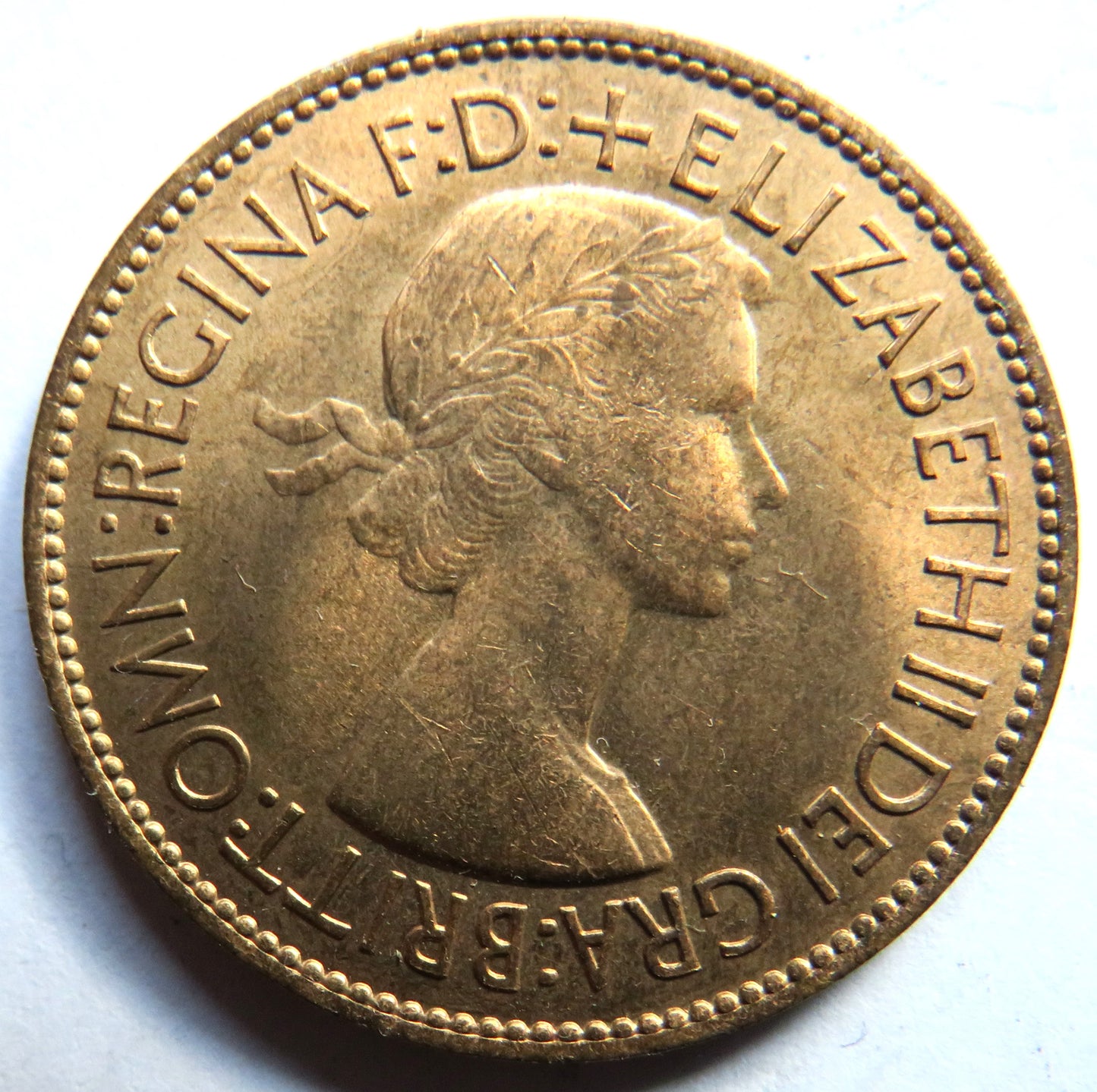1953 Queen Elizabeth II One Penny Coin In High Grade - Great Britain