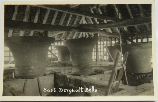 Vintage Postcard of East Bergholt Bells