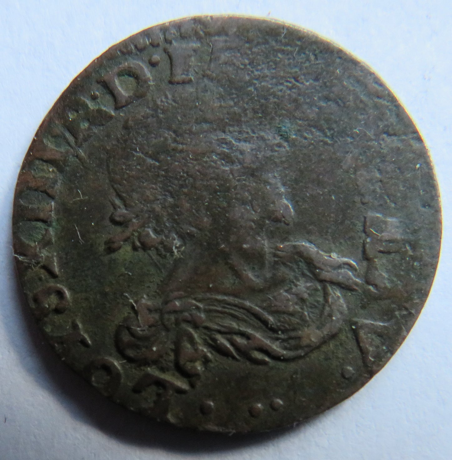 1639 Louis XIII France Double Tournois Coin