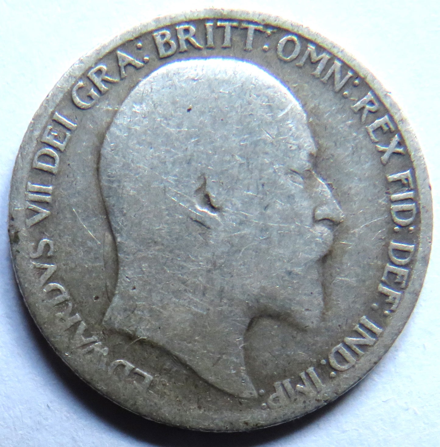 1907 King Edward VII Silver Sixpence Coin - Great Britain