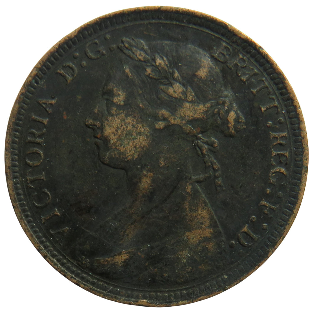 1894 Queen Victoria Bun Head Halfpenny Coin - Great Britain