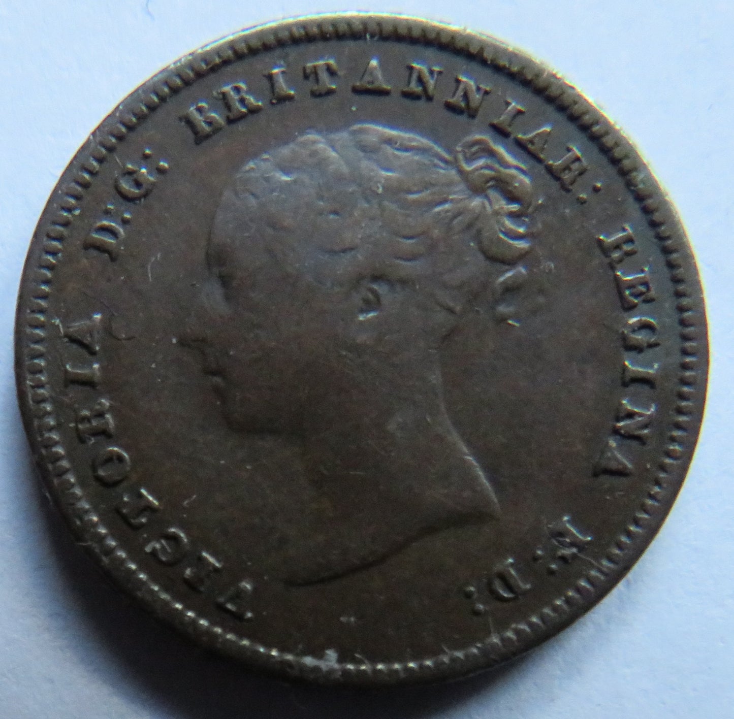 1844 Queen Victoria Half-Farthing Coin