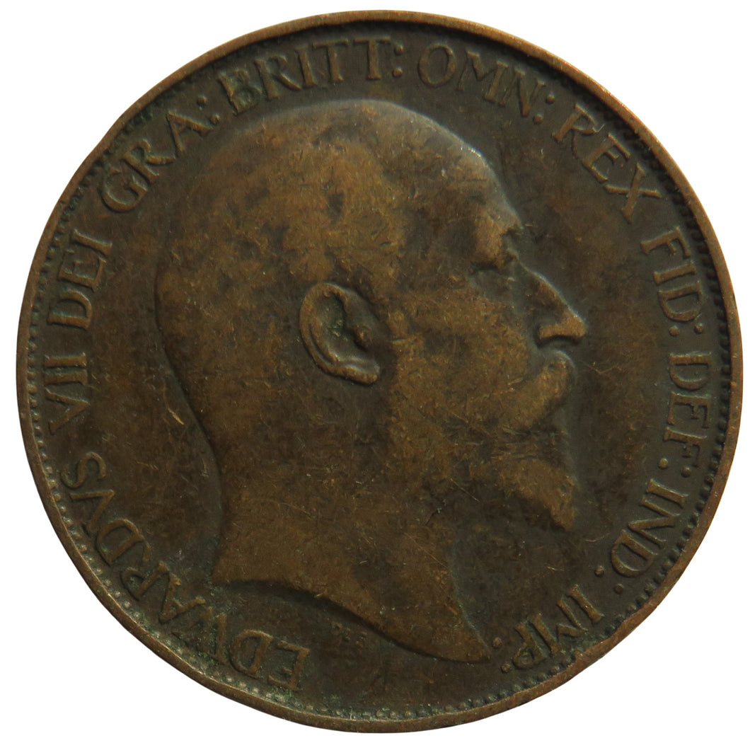 1905 King Edward VII Halfpenny Coin - Great Britain