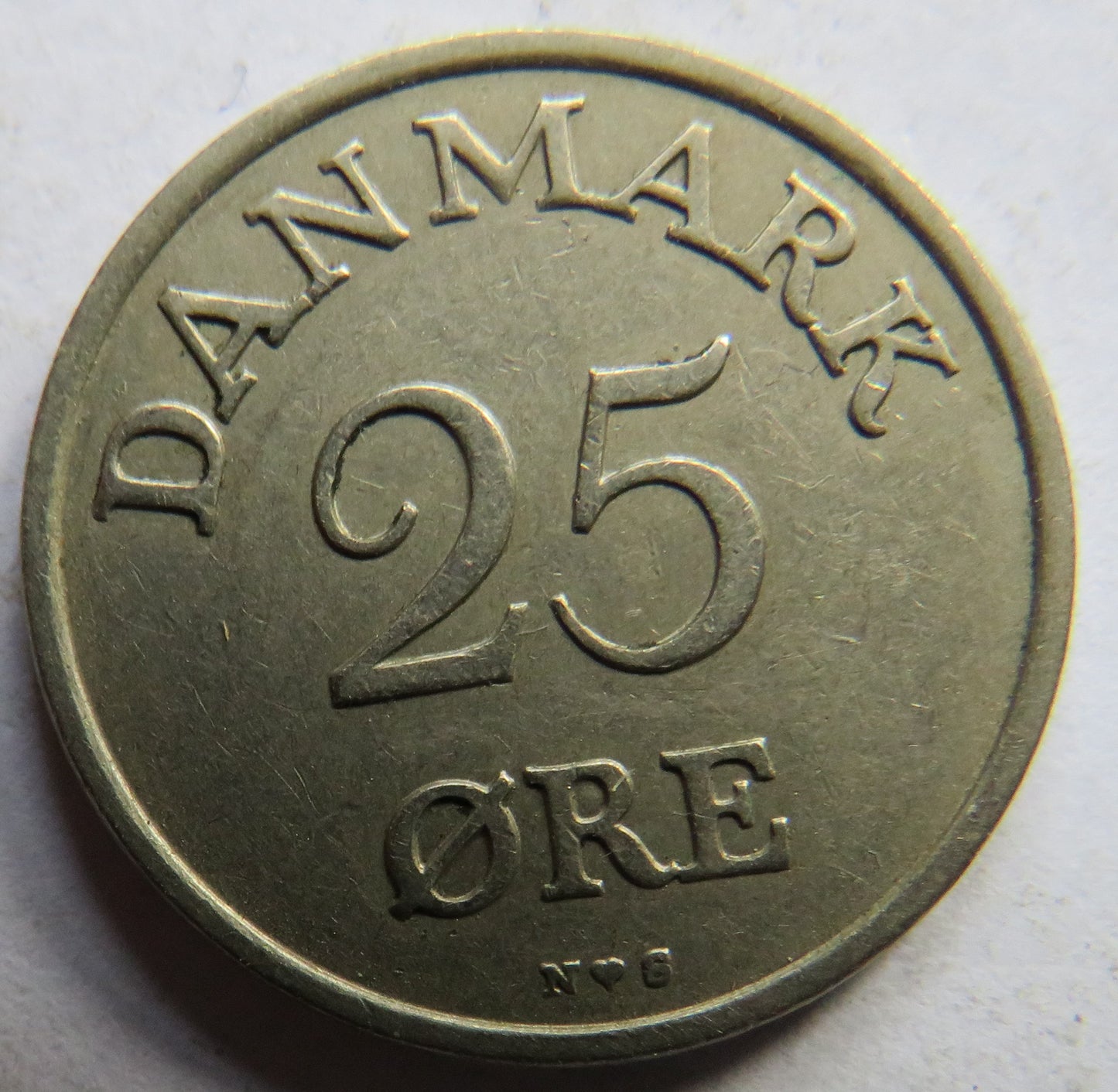 1949 Denmark 25 Ore Coin