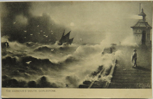 Vintage Postcard of The Harbour's Mouth, Gorlestone