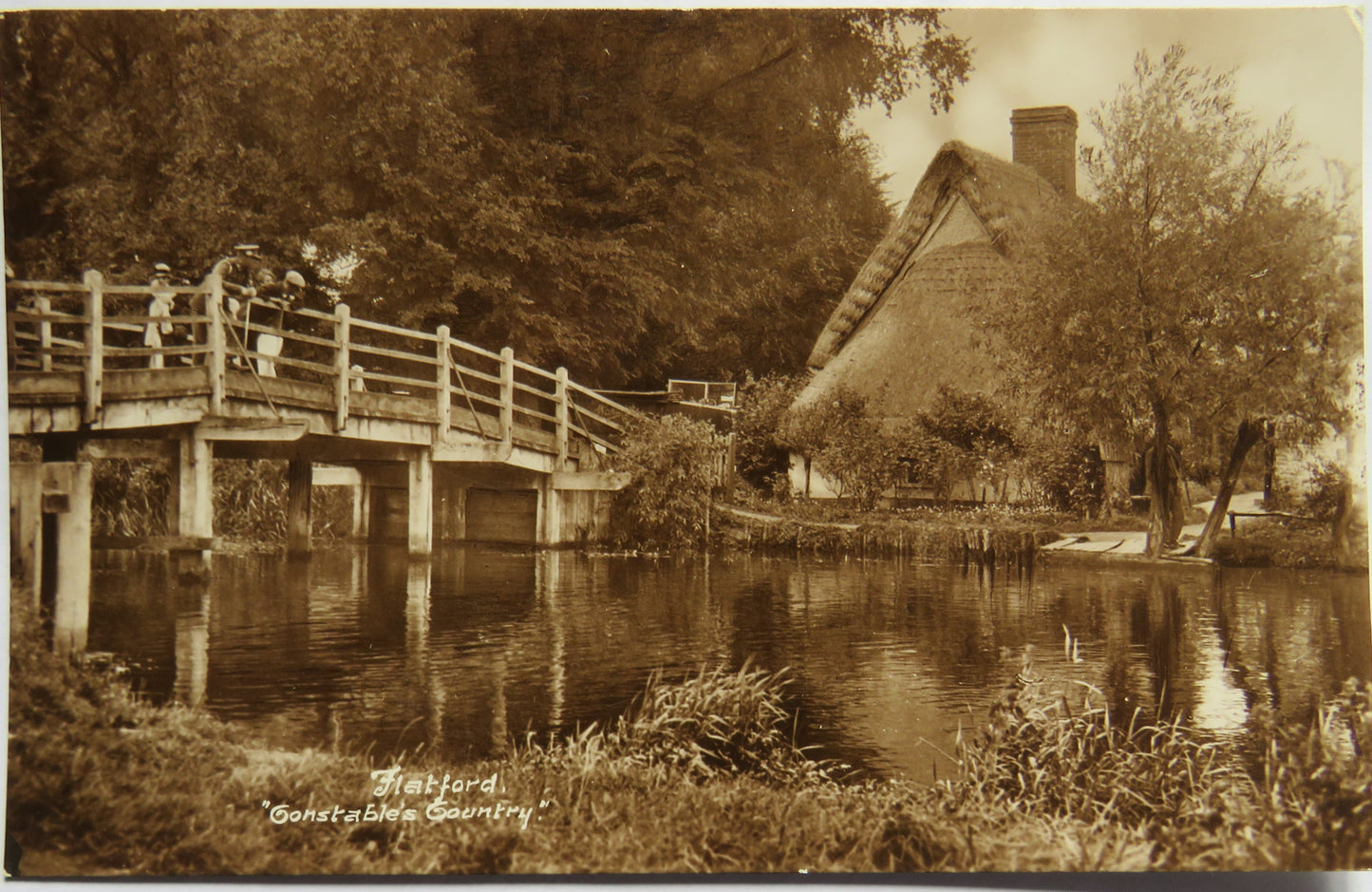 Vintage Postcard of Flatford "Constable Country" 1930