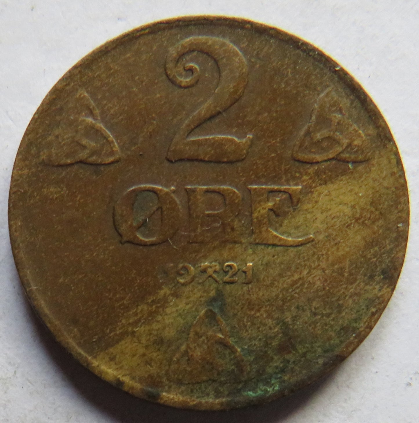 1921 Norway 2 Ore Coin