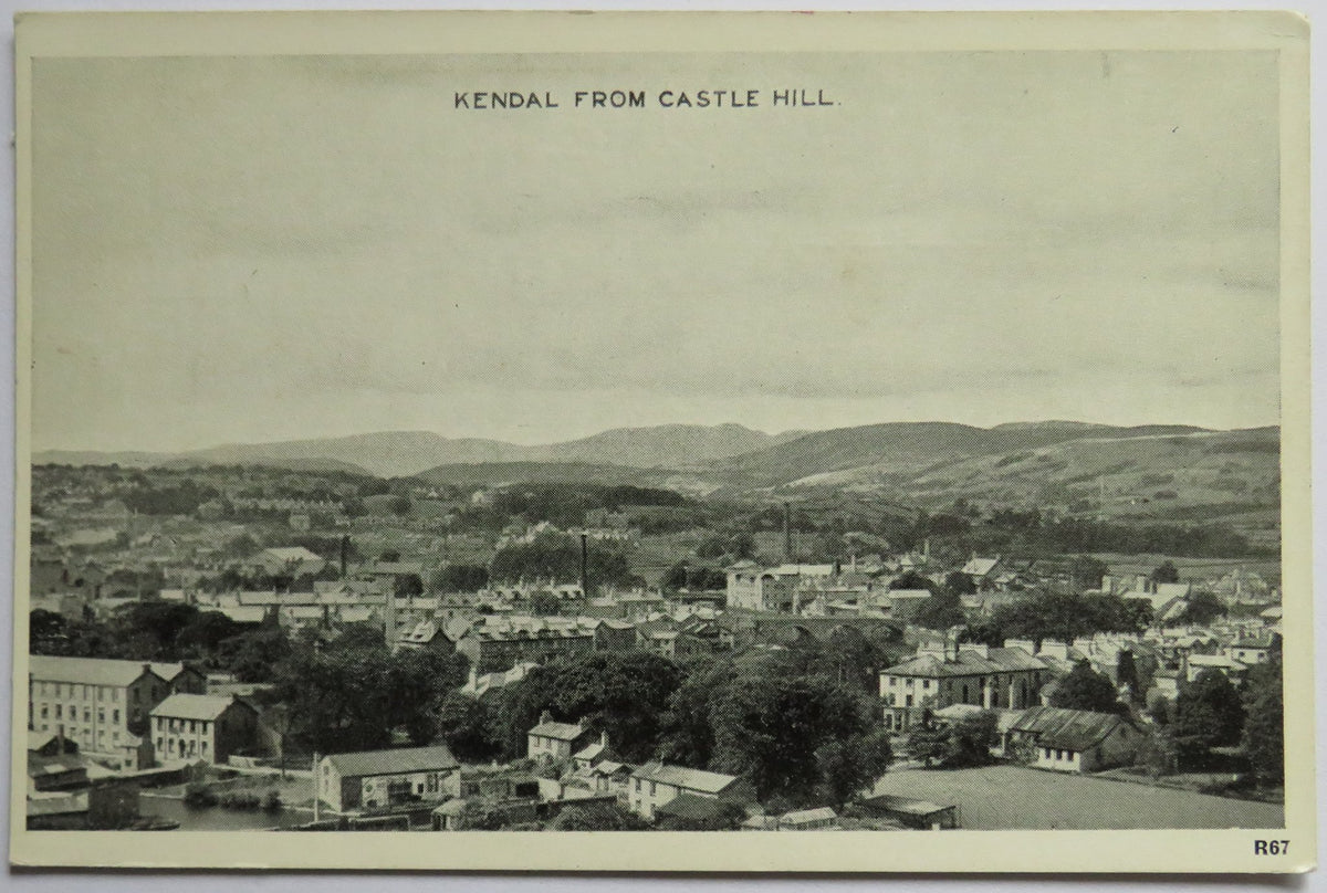 Vintage Postcard of Kendal from Castle Hill