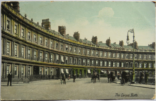 Vintage Postcard of The Circus, Bath 1905