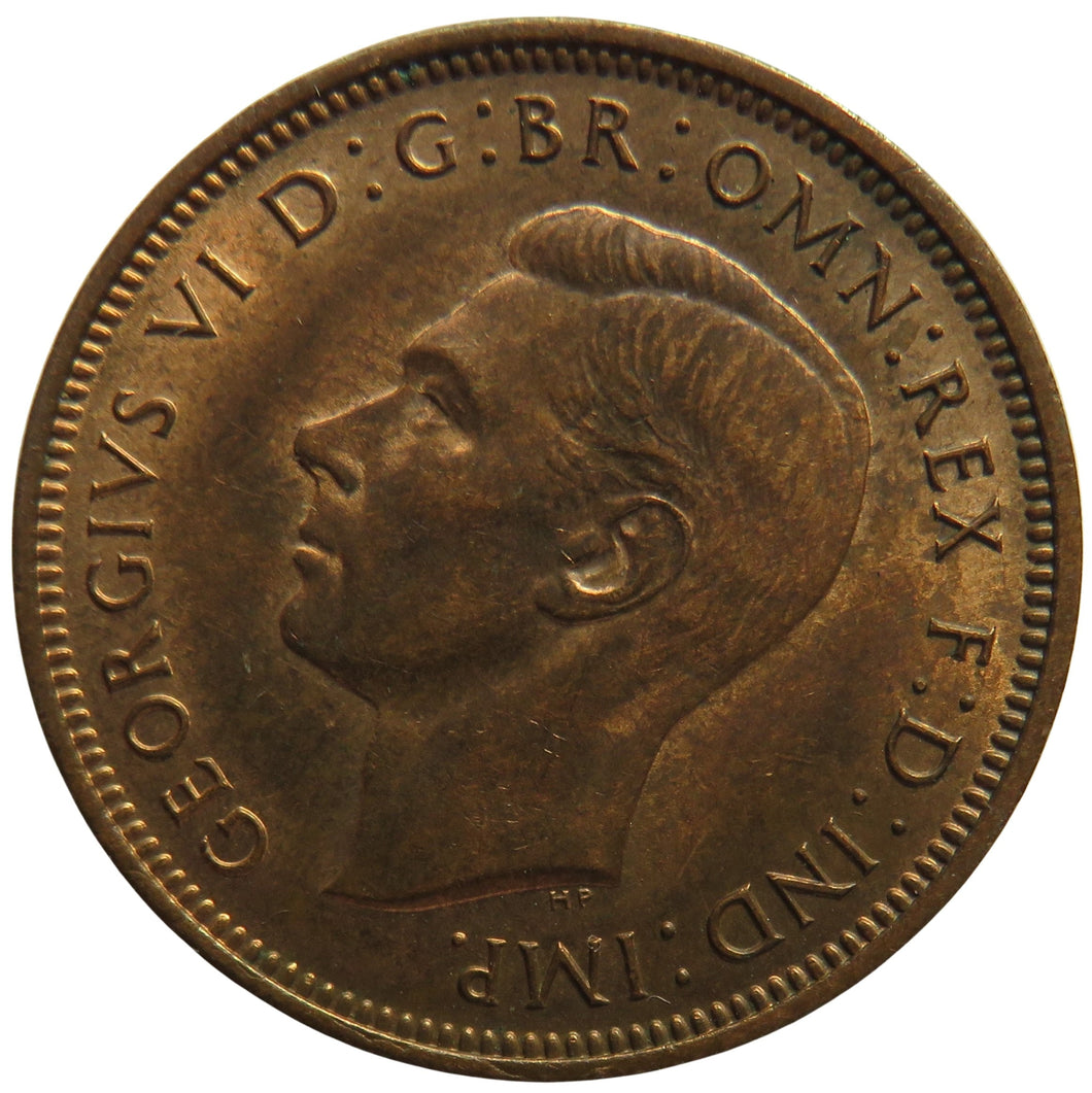 1942 King George VI Halfpenny Coin In High Grade - Great Britain