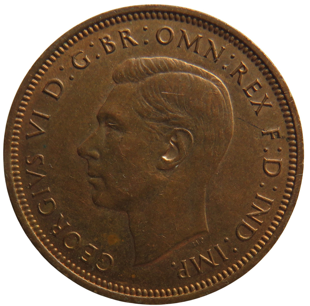 1944 King George VI Halfpenny Coin In High Grade - Great Britain