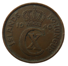 Load image into Gallery viewer, 1940 Iceland 5 Aurar Coin
